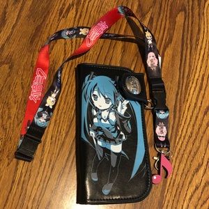 Miku Hatsune Wallet + Vocaloid Lanyard